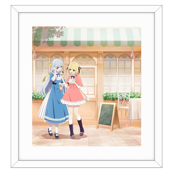 『転生王女と天才令嬢の魔法革命』描き下ろし複製原画 (アニスフィア&ユフィリア/街歩き)